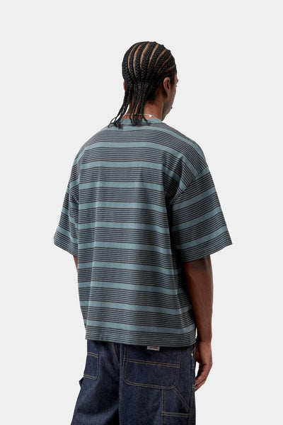Carhartt WIP Hanson Tee - Hanson Stripe/Kale Green