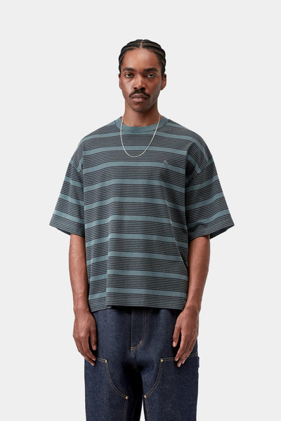 Carhartt WIP Hanson Tee - Hanson Stripe/Kale Green