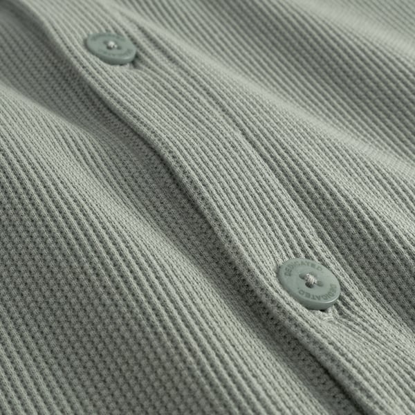 Dedicated Falkvik Waffle S/S Shirt - Iceberg Green