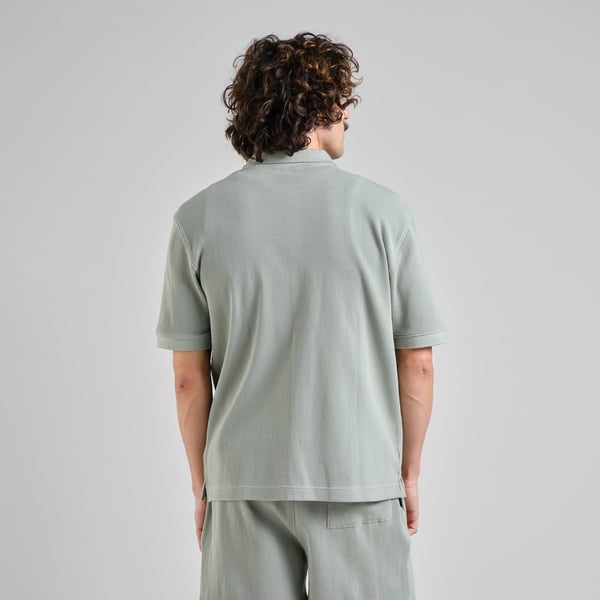 Dedicated Falkvik Waffle S/S Shirt - Iceberg Green