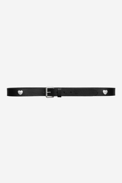 Carhartt WIP Tylor Leather Belt - Black/Silver