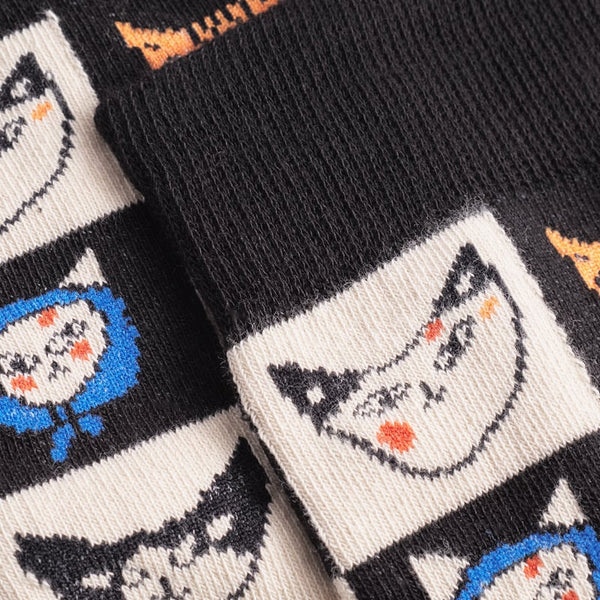 Dedicated Sigtuna Cat Bingo Socks - Black