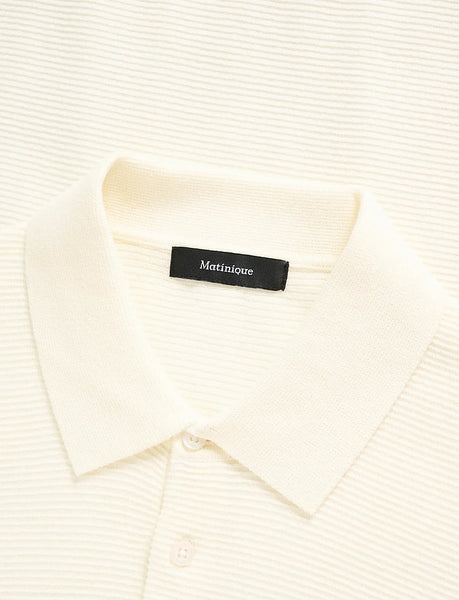 Matinique Mapolo Knitted Polo - Vanilla Ice/Off White