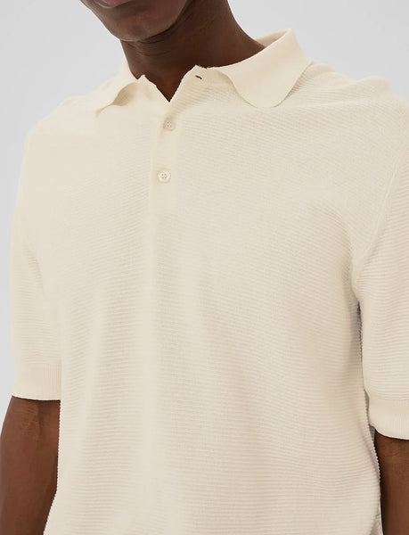 Matinique Mapolo Knitted Polo - Vanilla Ice/Off White