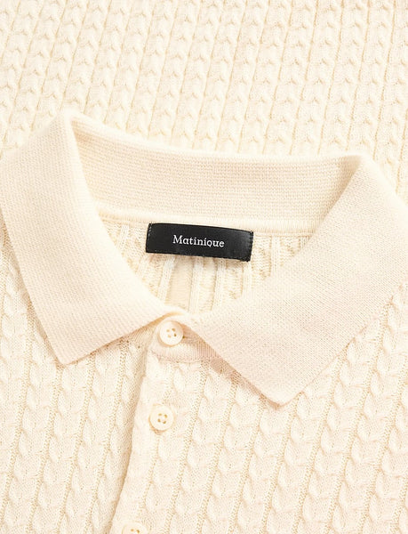 Matinique Mapolo BB Knitted Polo - Vanilla Ice/Off White