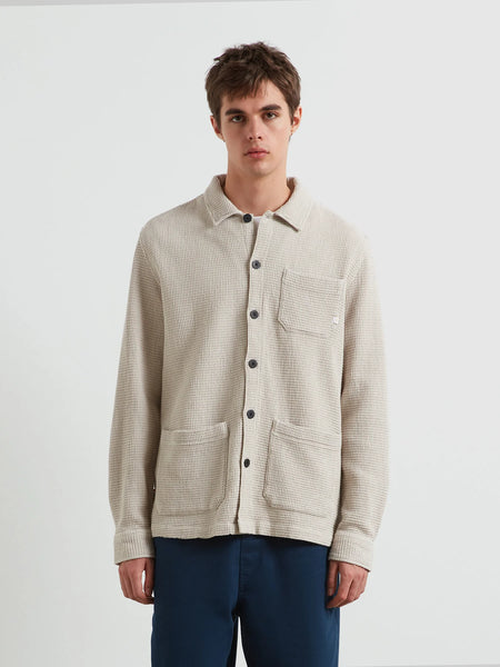 Farah L/S Castlefields Overshirt - White Smoke