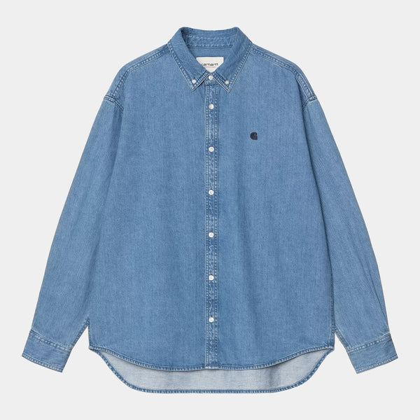 Carhartt Lucas Denim Shirt  - Blue Stone Washed