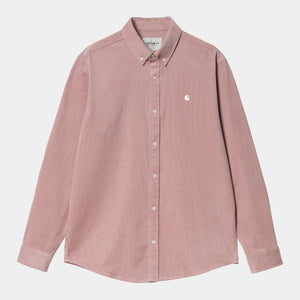 Carhartt Madison Fine Cord Shirt - Glassy Pink/Wax