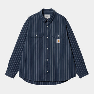 Carhartt Orlean Shirt - Orlean Stripe, Blue/White