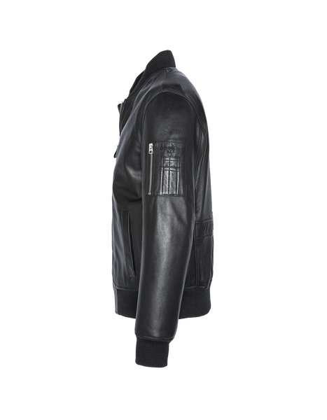 Schott Leather MA-1 Bomber Jacket - Black