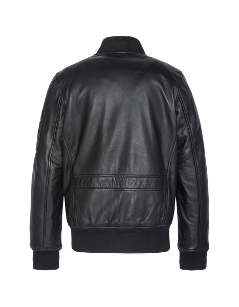 Schott Leather MA-1 Bomber Jacket - Black