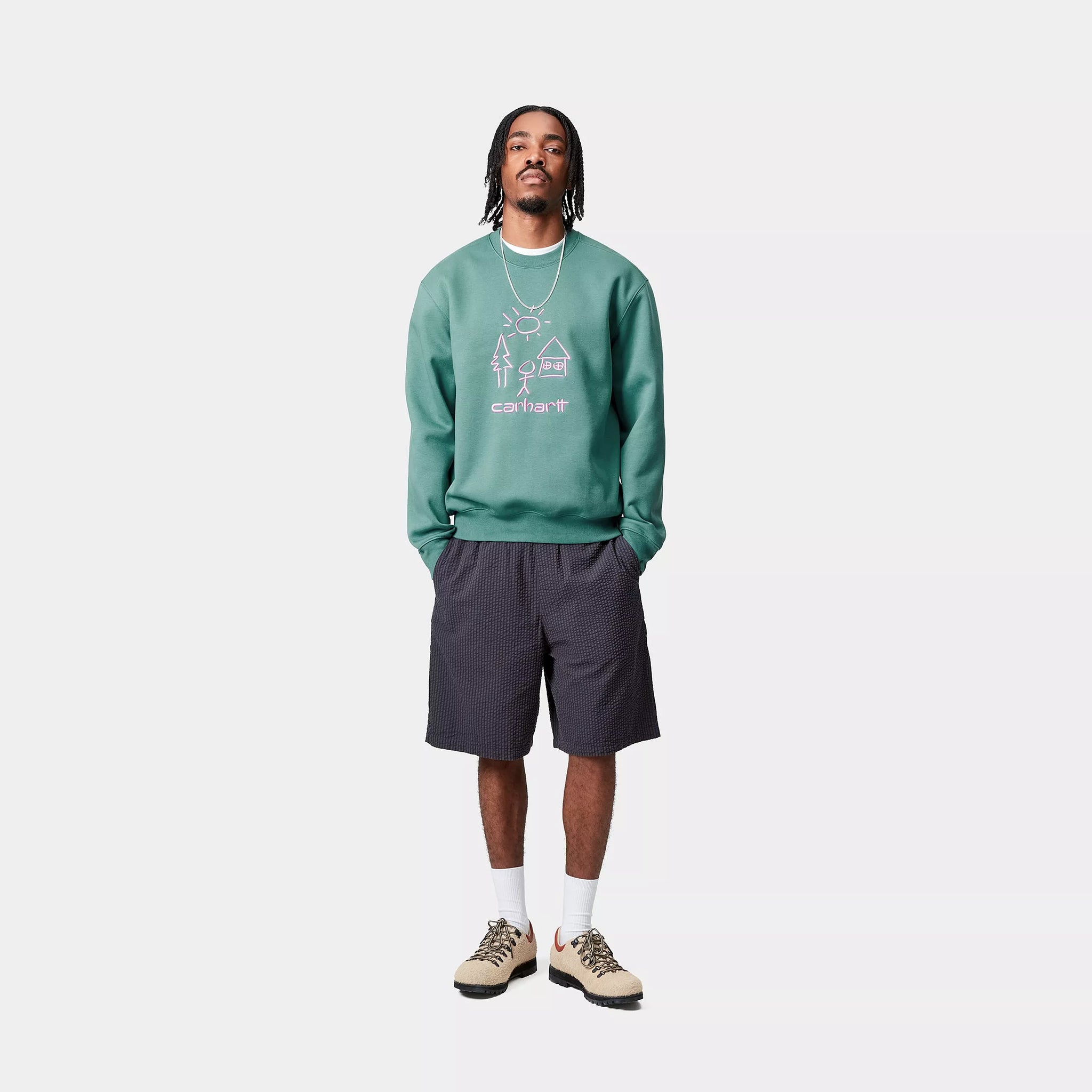 Carhartt Masterpiece Sweat - Saguaro/Pink