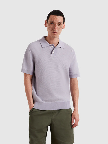 Farah Birch Knitted Polo - Dusky Lavender