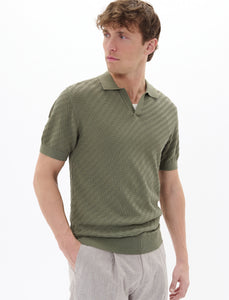 Matinique Knitted Mapolo V Polo - Light Army