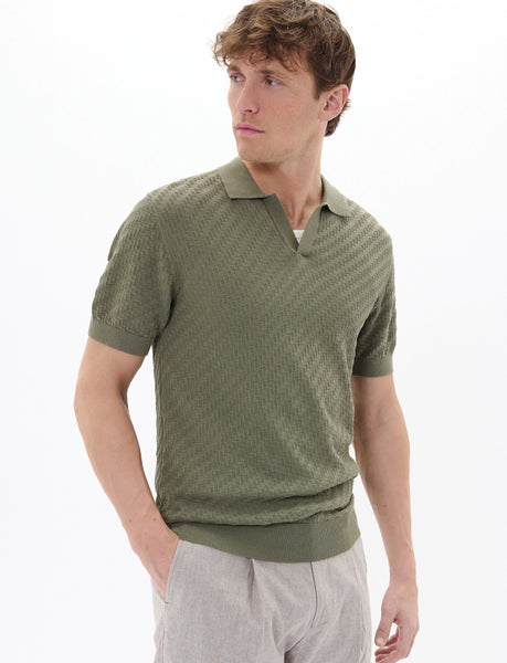 Matinique Knitted Mapolo V Polo - Light Army