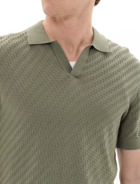Matinique Knitted Mapolo V Polo - Light Army