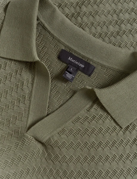 Matinique Knitted Mapolo V Polo - Light Army