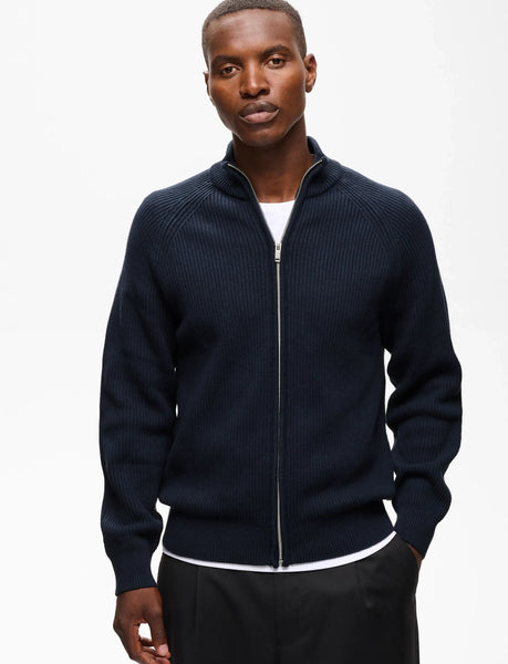 Matinique Hellson Zip Cardigan - True Navy