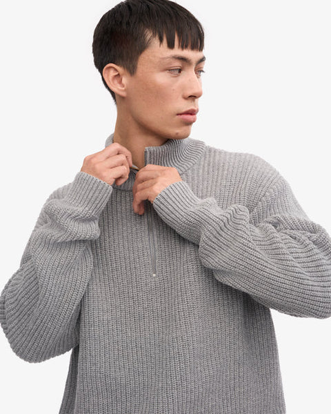 Colorful Standard Merino 1/4 Zip - Dusty Olive