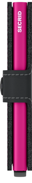 Secrid Miniwallet Matte -  Black/Fuchisa