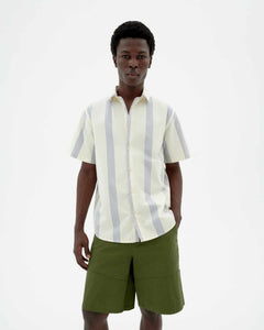 Thinking Mu S/S Tom Shirt Persian Stripes/Ecru
