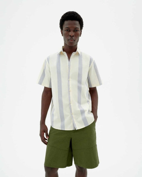 Thinking Mu S/S Tom Shirt Persian Stripes/Ecru