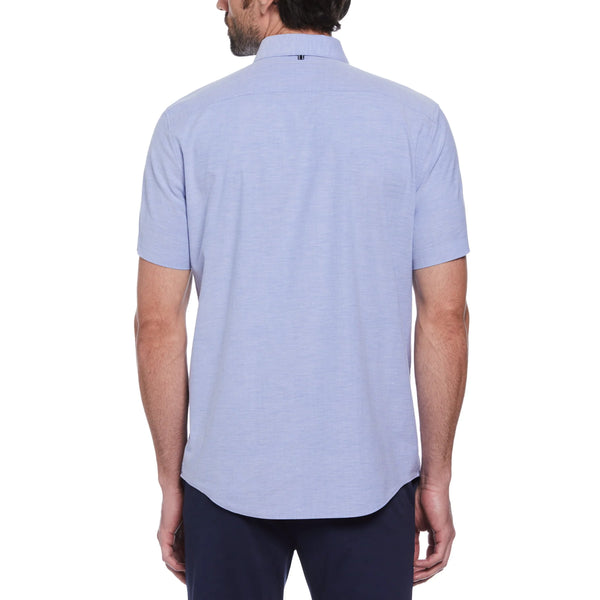 Original Penguin Oxford Stretch S/S Shirt - Amparo Blue
