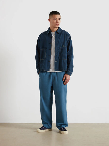 Farah Mattison Frost Finish Overshirt - Aegean Blue