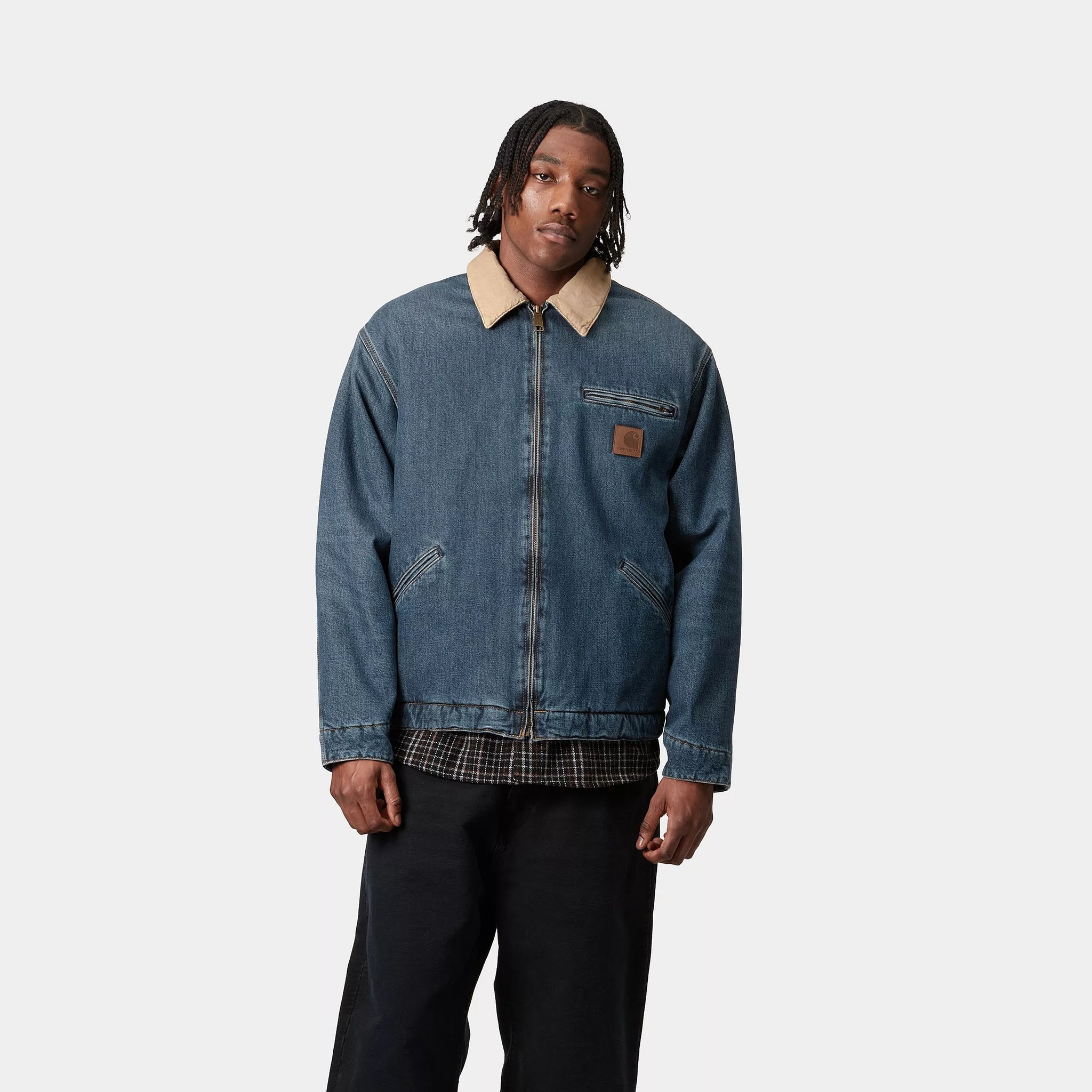 Carhartt OG Detroit Jacket - Blue Dusty H Brown
