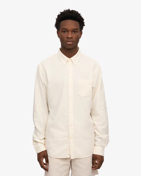 Colorful Standard Organic Button Down L/S Shirt - Ivory White