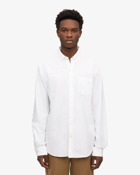 Colorful Standard Button Down L/S Shirt - Optical White