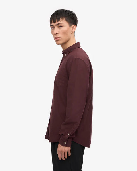Colorful Standard L/S Button Down Shirt - Oxblood Red