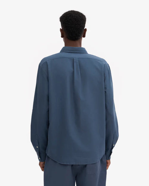 Colorful Standard  Organic Button Down L/S Shirt - Petrol Blue