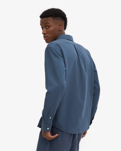 Colorful Standard  Organic Button Down L/S Shirt - Petrol Blue