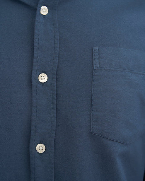 Colorful Standard  Organic Button Down L/S Shirt - Petrol Blue