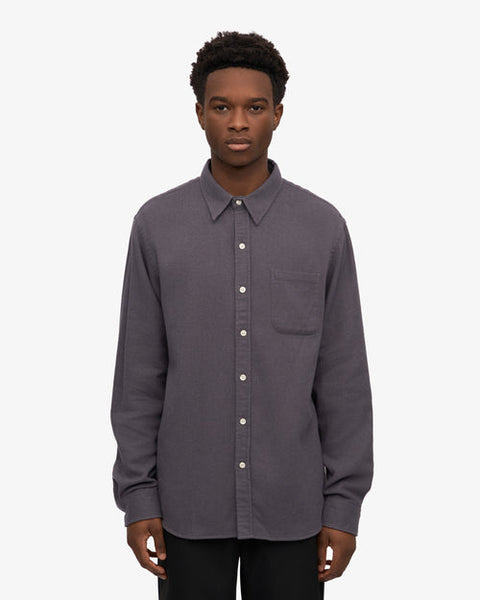 Colorful Standard Organic Flannel L/S Shirt - Lava Grey