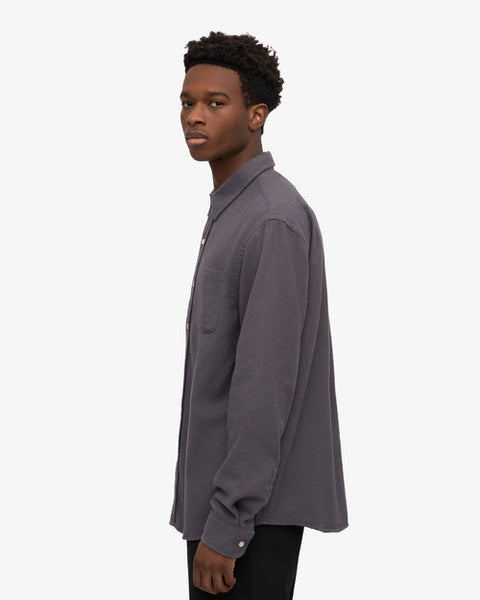 Colorful Standard Organic Flannel L/S Shirt - Lava Grey