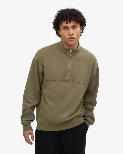 Colorful Standard Organic Quarter Zip - Dusty Olive
