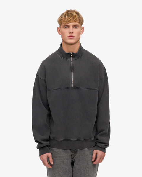 Colorful Standard Quarter Zip - Faded Black