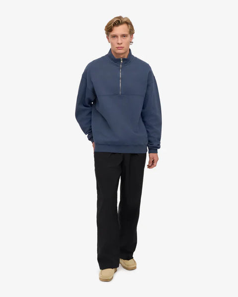 Colorful Standard Quarter Zip - Petrol Blue