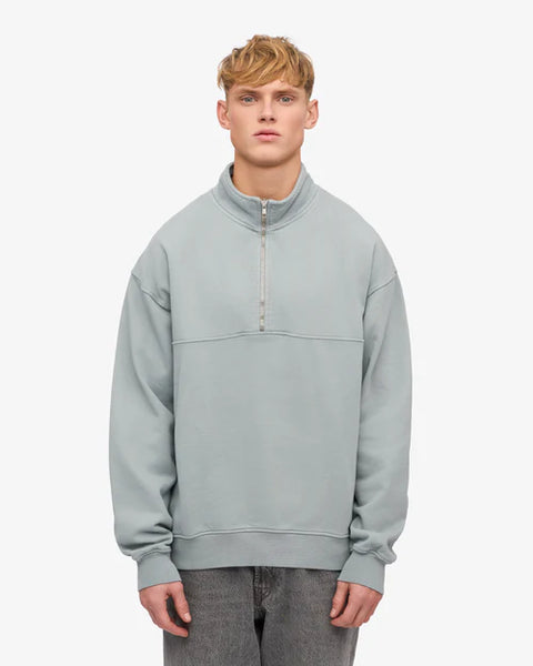 Colorful Standard Organic Quarter Zip - Steel Blue