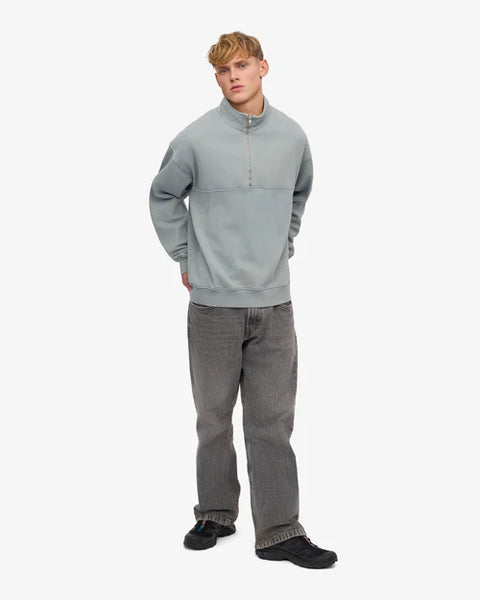 Colorful Standard Organic Quarter Zip - Steel Blue