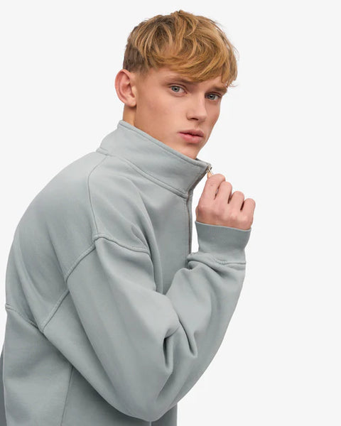 Colorful Standard Organic Quarter Zip - Steel Blue