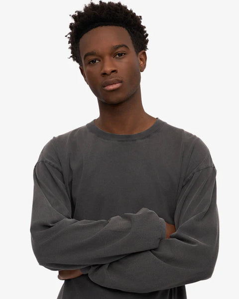 Colorful Standard Oversized Organic L/S Tee - Faded Black