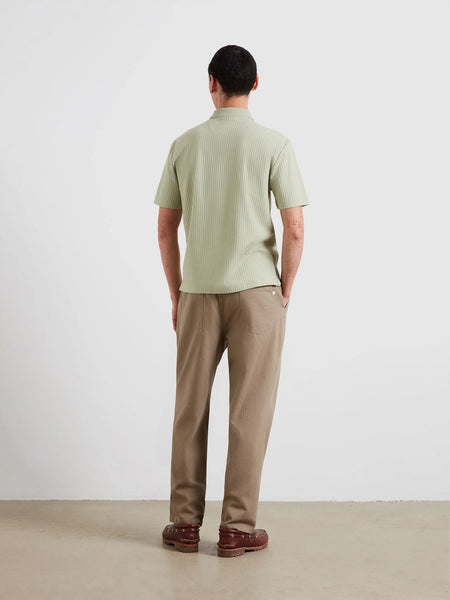 Farah Dobson Zip Polo - Green Shade