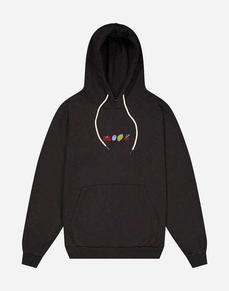 Olow Vegetables Hooded Sweat - Carbon Black