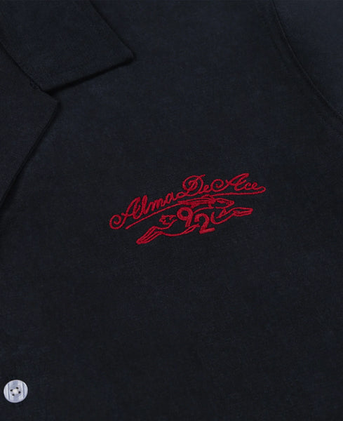 Alma de Ace Hare Embroidered S/S Shirt - Dark Navy