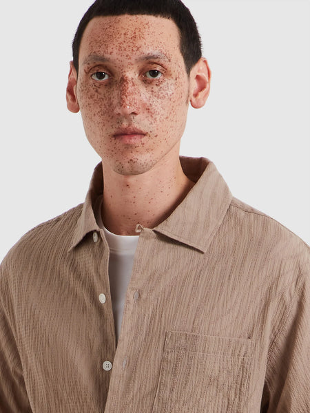 Farah Riley S/S Shirt - Ashen Taupe