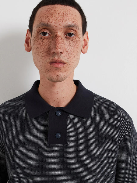 Farah Birch Knitted Polo - True Navy