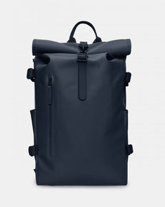 Rains Large W3 Rolltop Rucksack - Navy